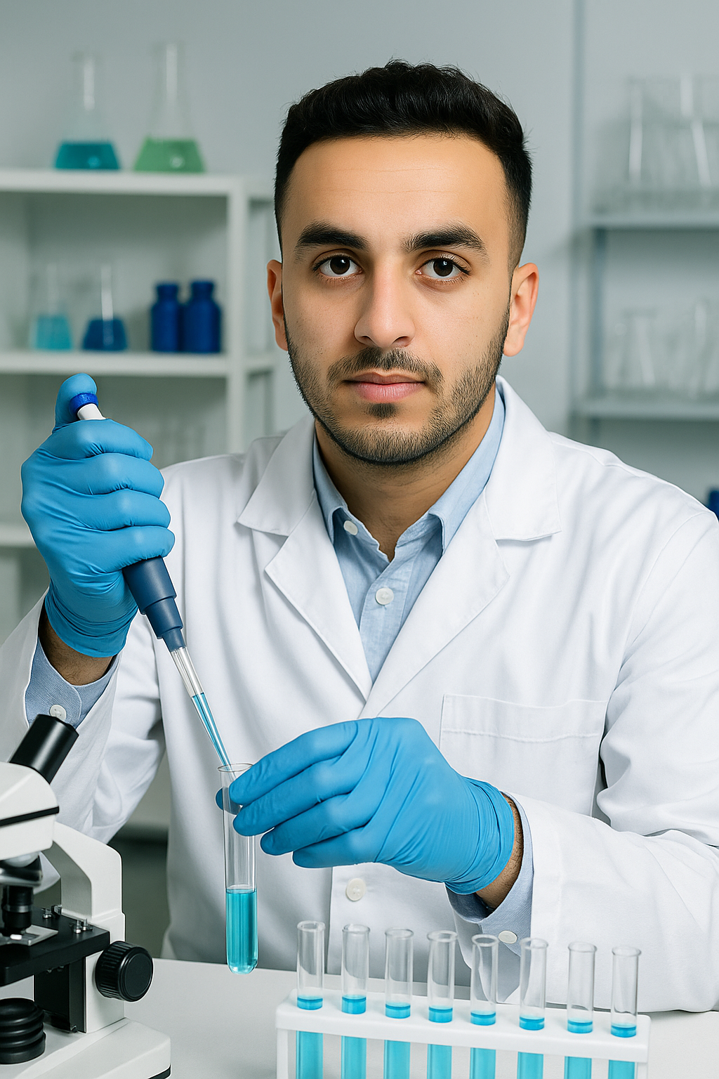 Abdellah in laboratory setting